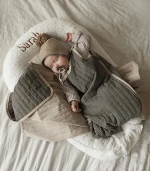 Personalised Soft Bouclé Baby Nest - Cream - MADE TO ORDER