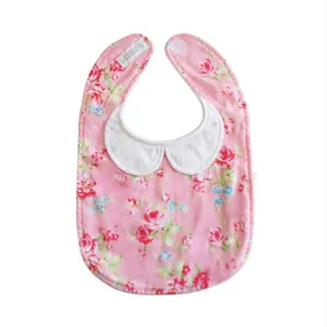 Peter Pan Collar Bib in Pink Floral