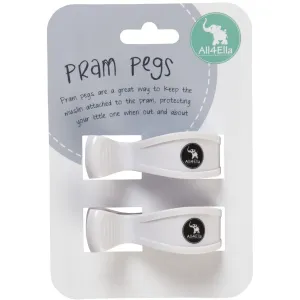 Pram Pegs 2-pack - White