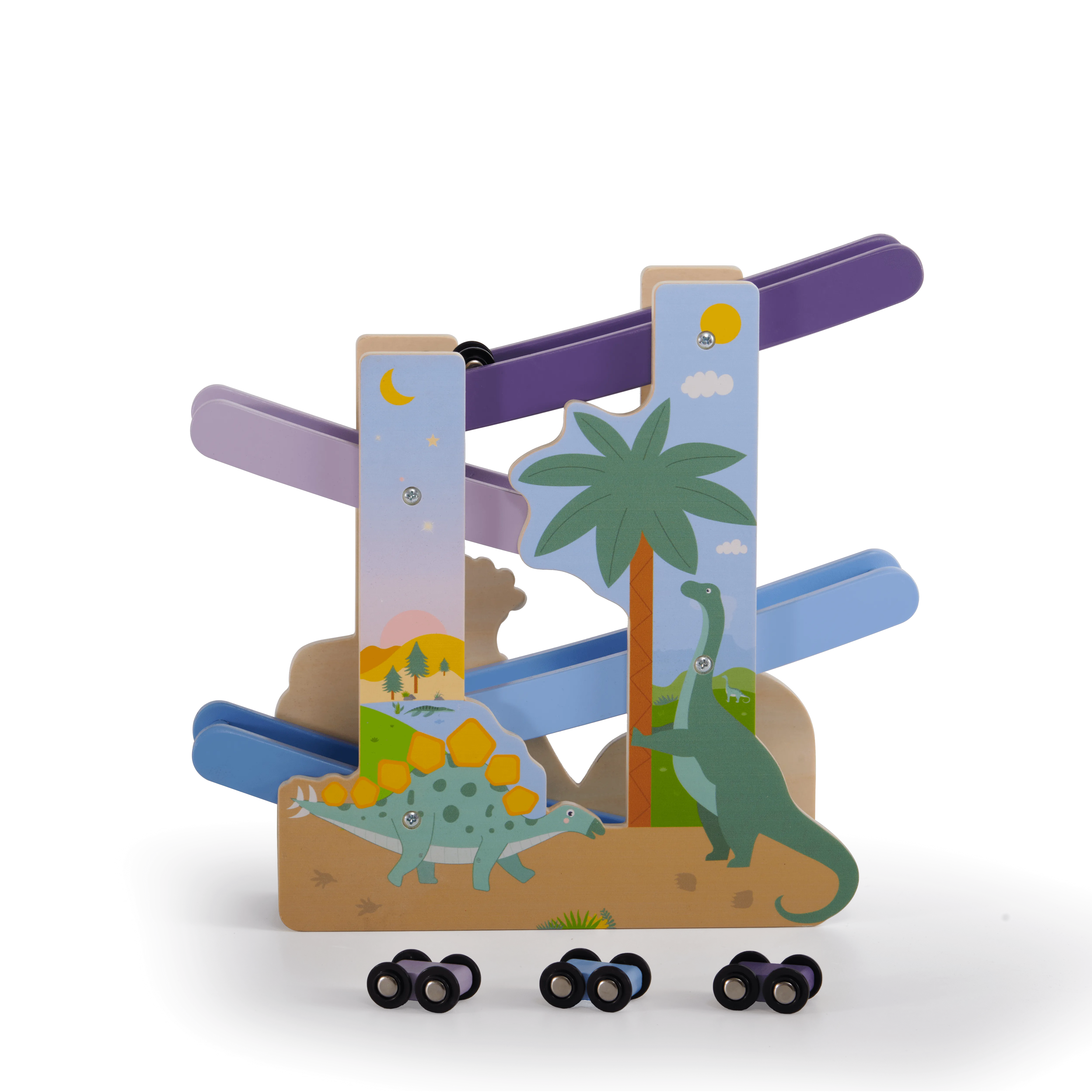 Sure! Here is an optimized product title with modifiers:

Exciting Ramp Racing Dino Toy - Interactive Dinosaur Car Track for Kids