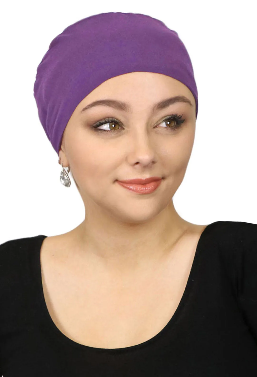 Serena Cotton Sleep Cap Casual Beanie for Women with Small Heads 50  UPF Sun Protection