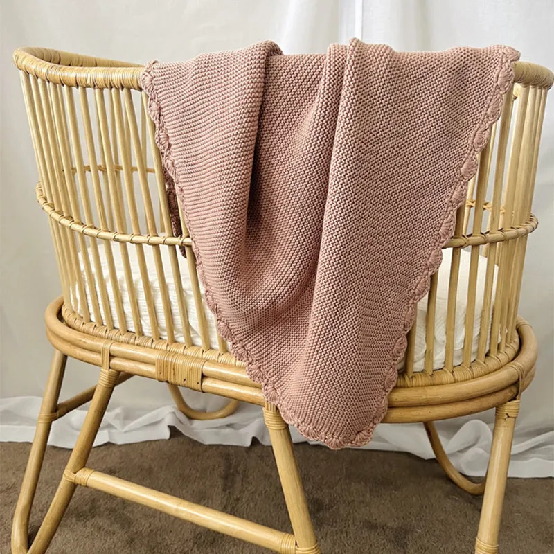 Shell Baby Blanket - Blush