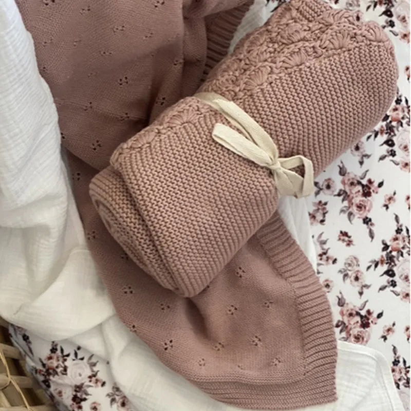 Shell Baby Blanket - Blush