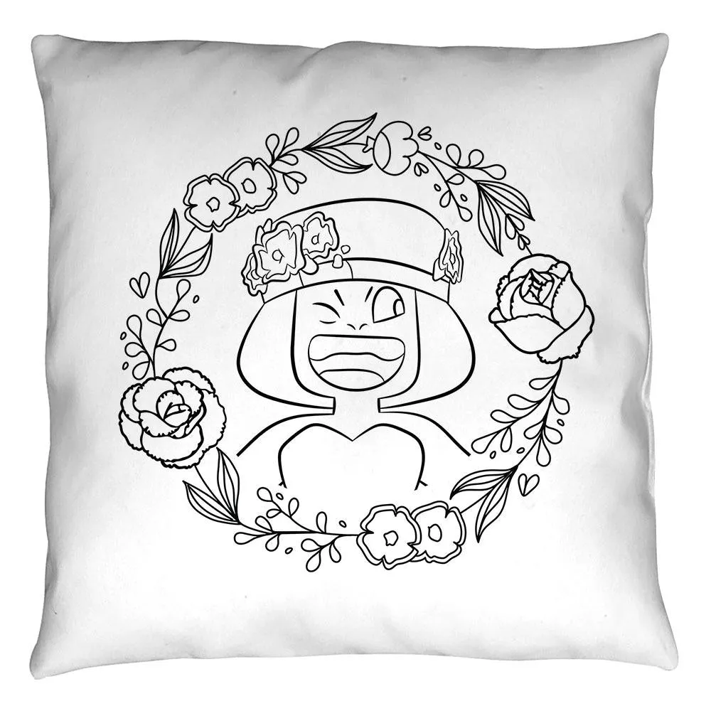 Steven Universe Ruby and Sapphire Wreath Throw Pillow