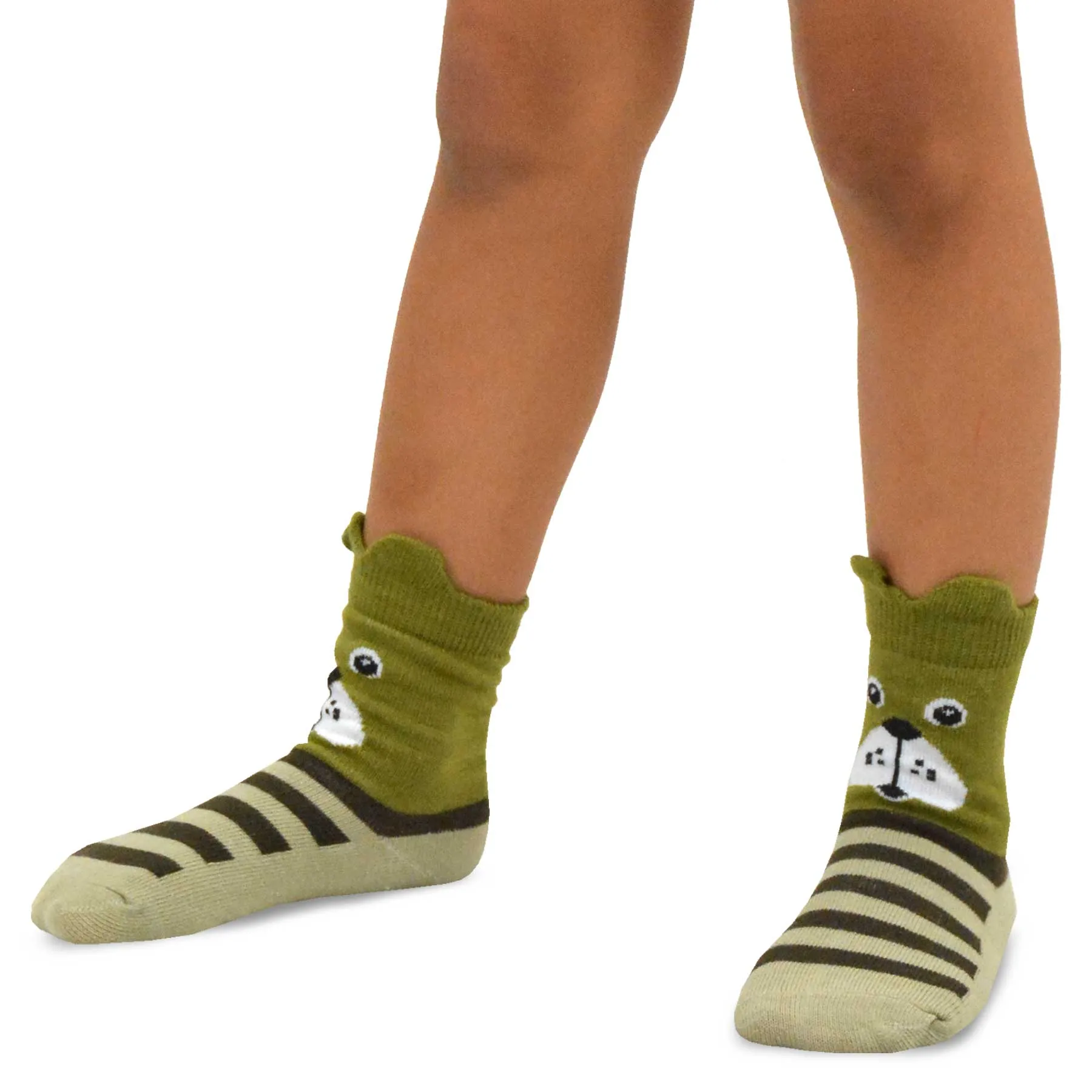 TeeHee Socks Kid's Casual Cotton Short Crew Dog Face 6-Pack (70930)