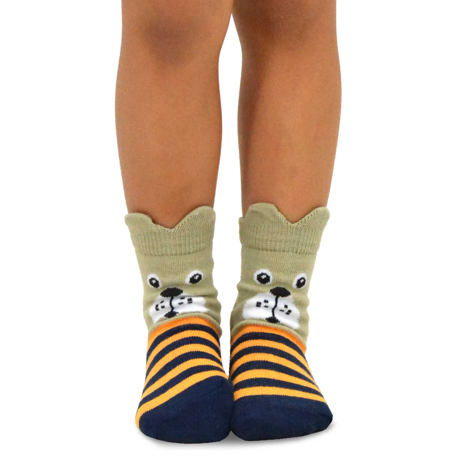 TeeHee Socks Kid's Casual Cotton Short Crew Dog Face 6-Pack (70930)