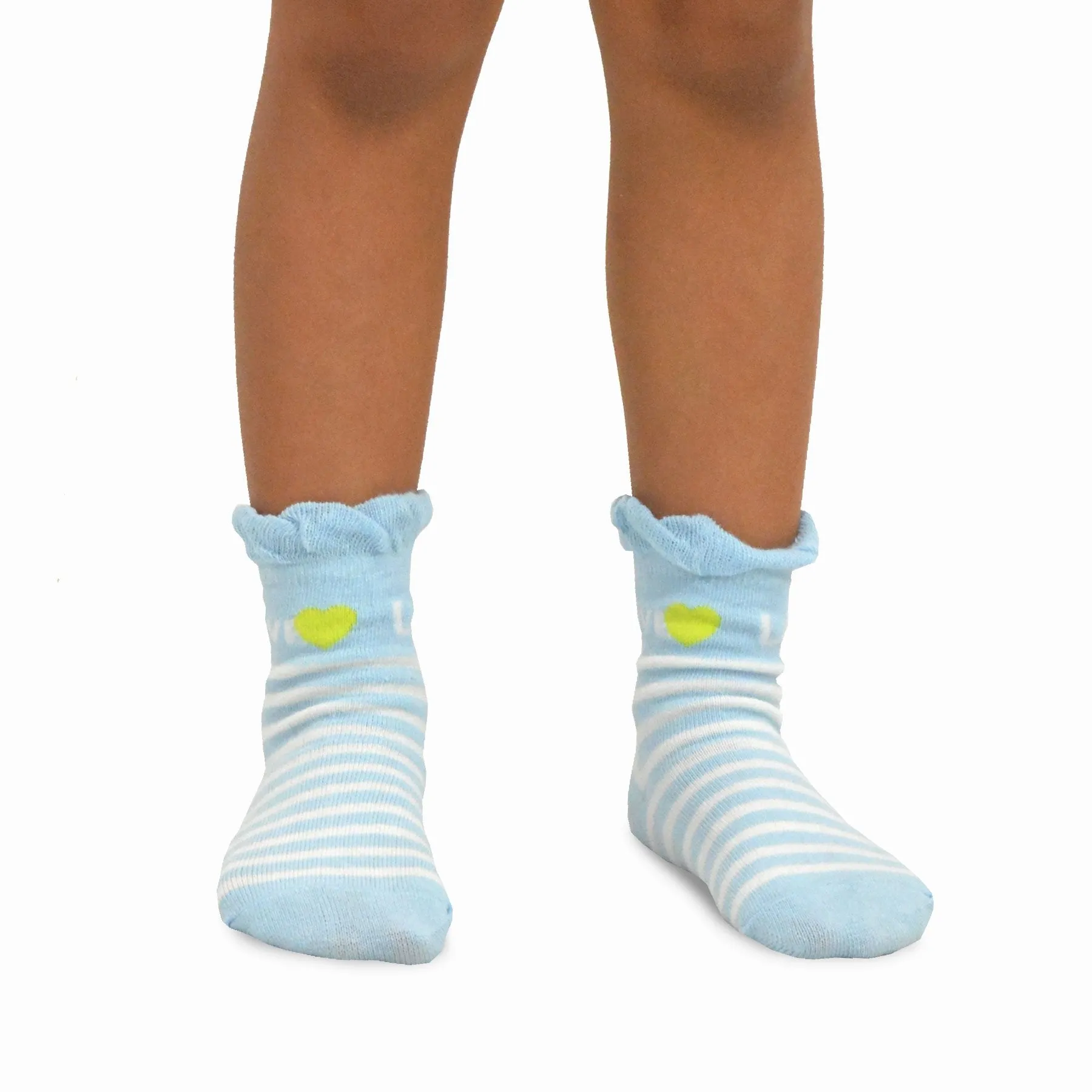 TeeHee Socks Kid's Casual Cotton Short Crew Love 6-Pack (70216)