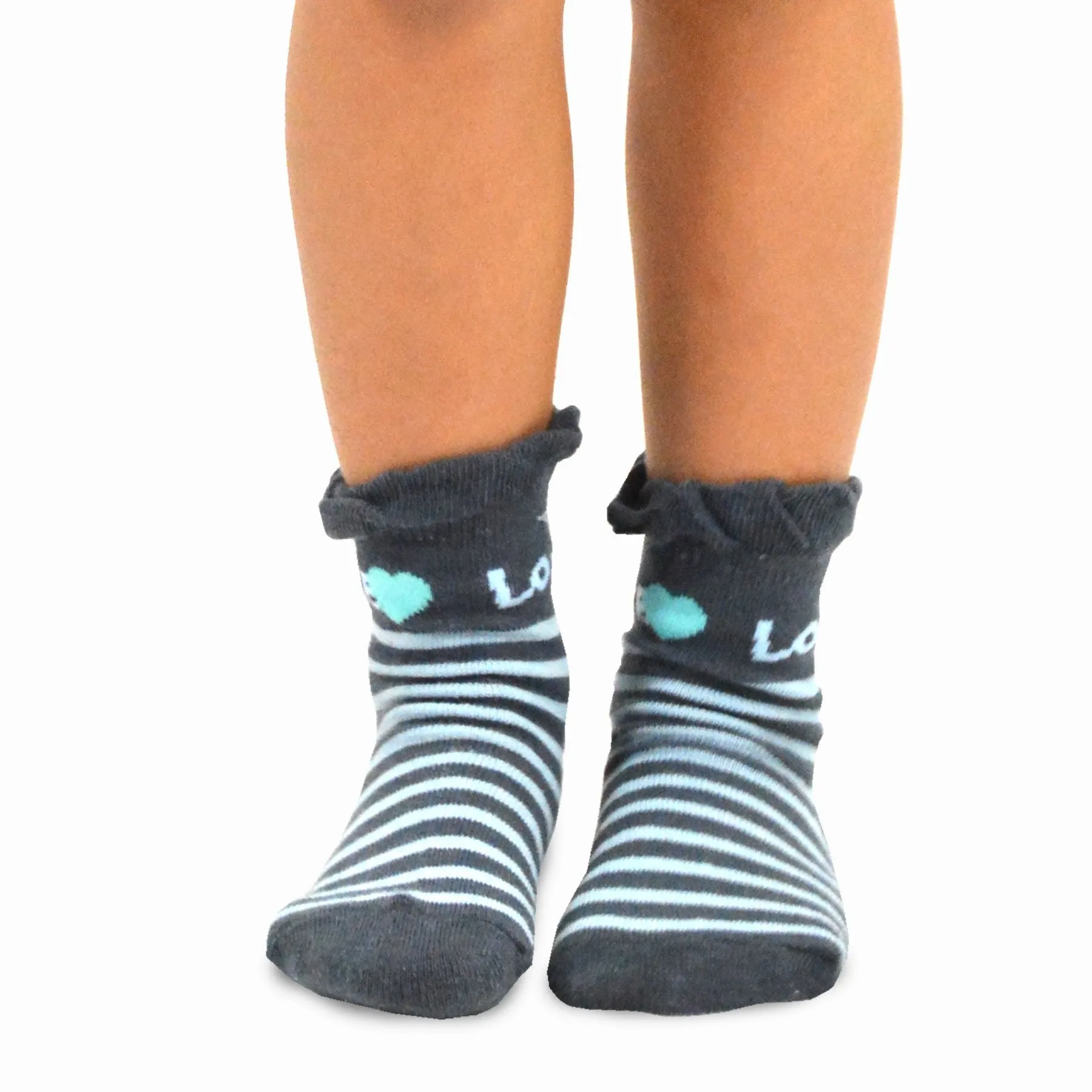 TeeHee Socks Kid's Casual Cotton Short Crew Love 6-Pack (70216)