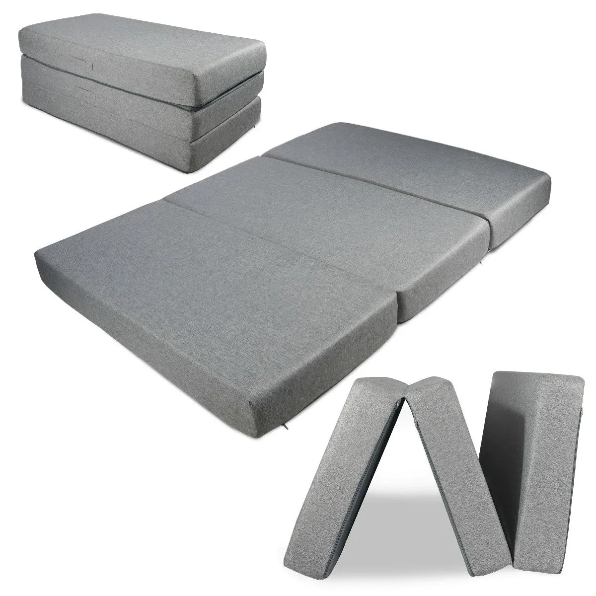 Tri-Fold Foam Folding Mattress and Sofa Bed