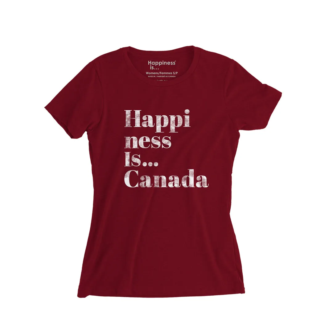 Women's Happi T-Shirt, Canada Red