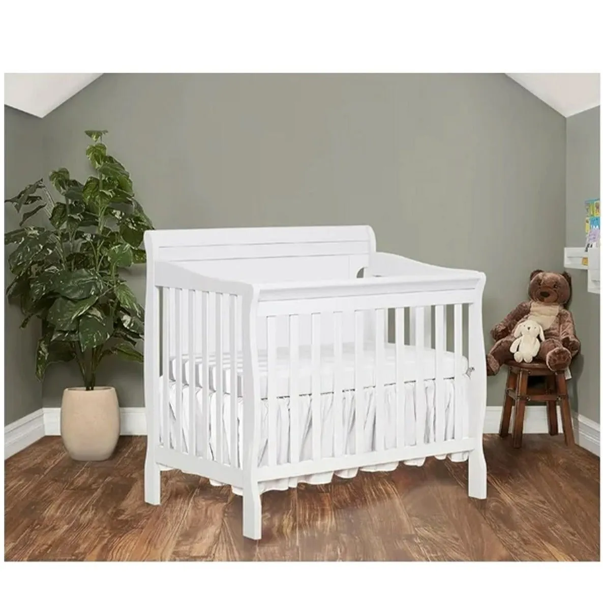 Wooden Baby Cot | White