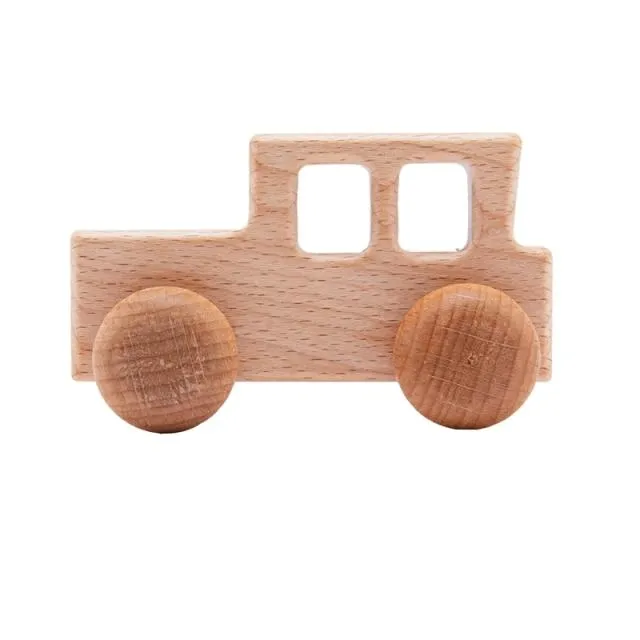 Wooden Child Block For Babies BPA Free Organic Beech Animal Shape Baby Toy Car Montessori Toys Brain Game Handmade Crafts Gifts