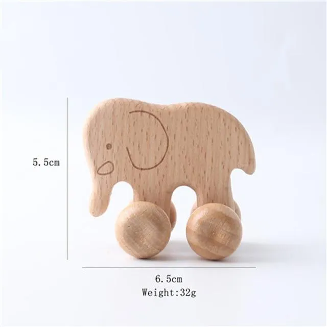 Wooden Child Block For Babies BPA Free Organic Beech Animal Shape Baby Toy Car Montessori Toys Brain Game Handmade Crafts Gifts