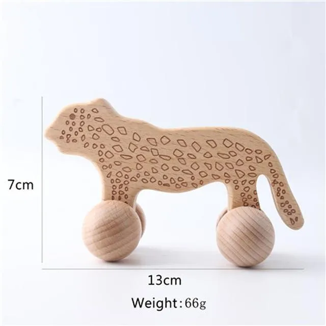 Wooden Child Block For Babies BPA Free Organic Beech Animal Shape Baby Toy Car Montessori Toys Brain Game Handmade Crafts Gifts