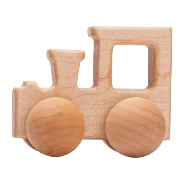 Wooden Child Block For Babies BPA Free Organic Beech Animal Shape Baby Toy Car Montessori Toys Brain Game Handmade Crafts Gifts