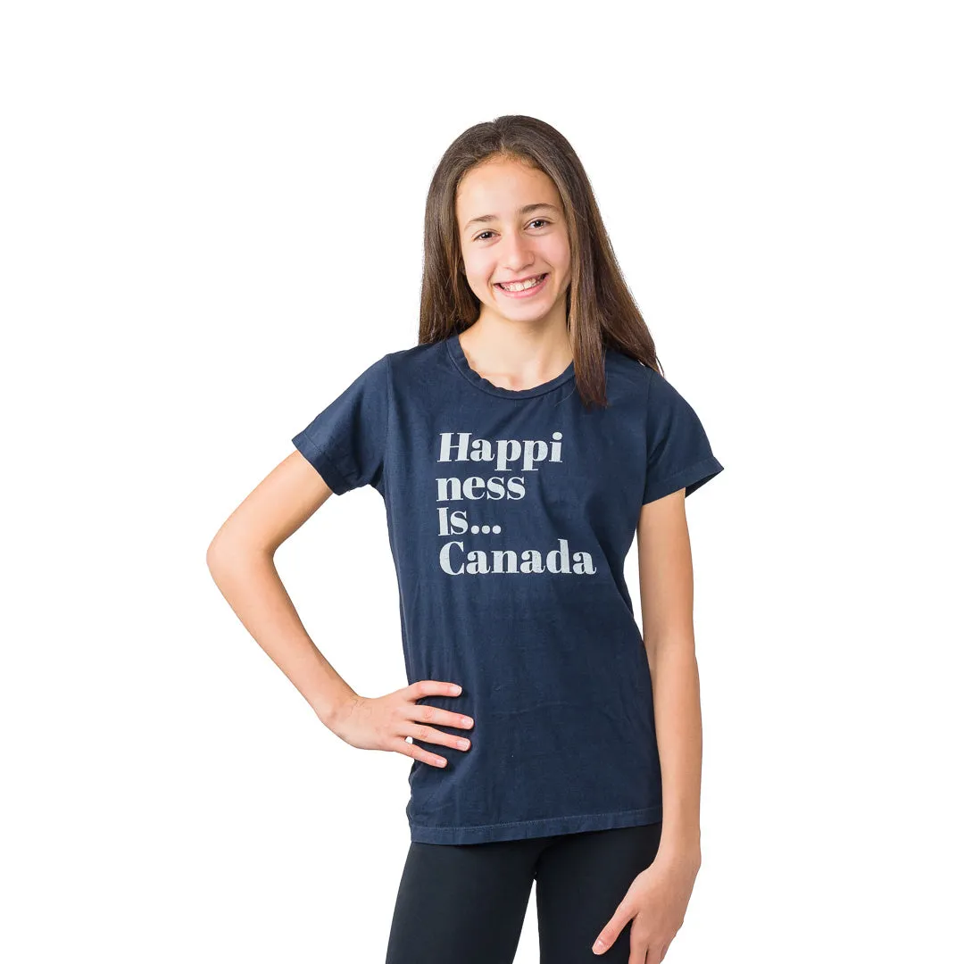 Youth Girls Happi T-Shirt, Navy