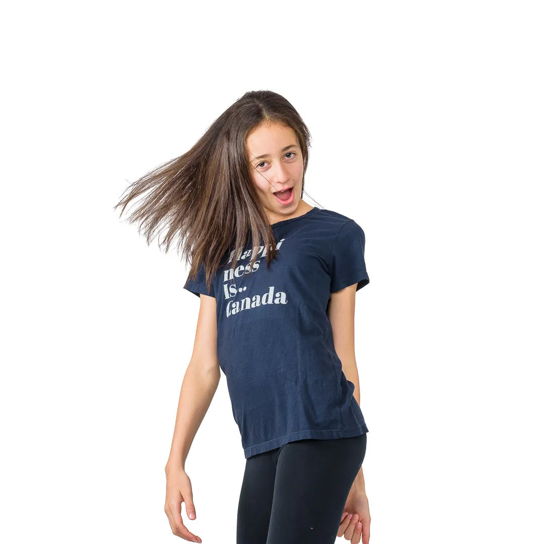 Youth Girls Happi T-Shirt, Navy